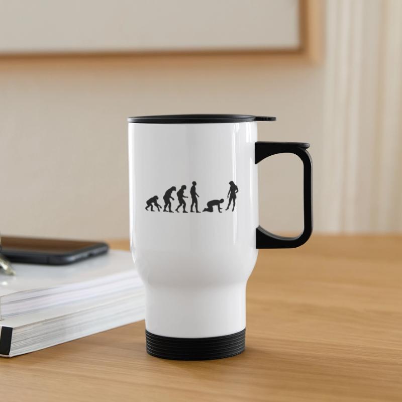Evolution man Thermal mug with handle