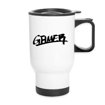 Gamer - Thermal mug with handle - white - Front