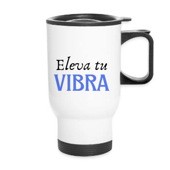 RAISE YOUR VIBE - Thermal mug with handle - white - Front