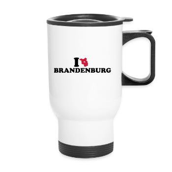 Brandenburg - Thermal mug with handle - white - Front