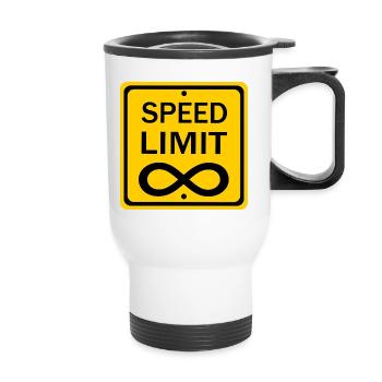 Speed limit - Thermal mug with handle - white - Front