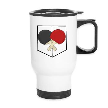 Tennis de table - Tasse isotherme avec poignée - blanc - Devant