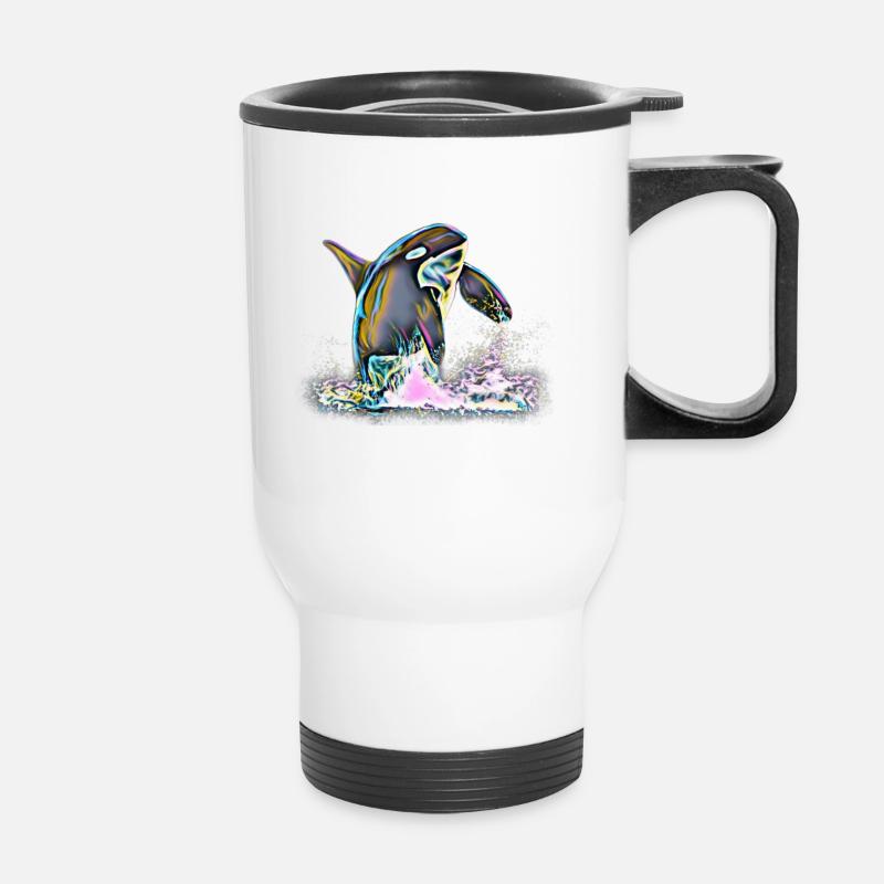 Orca - Thermobecher mit Tragegriff - Weiß