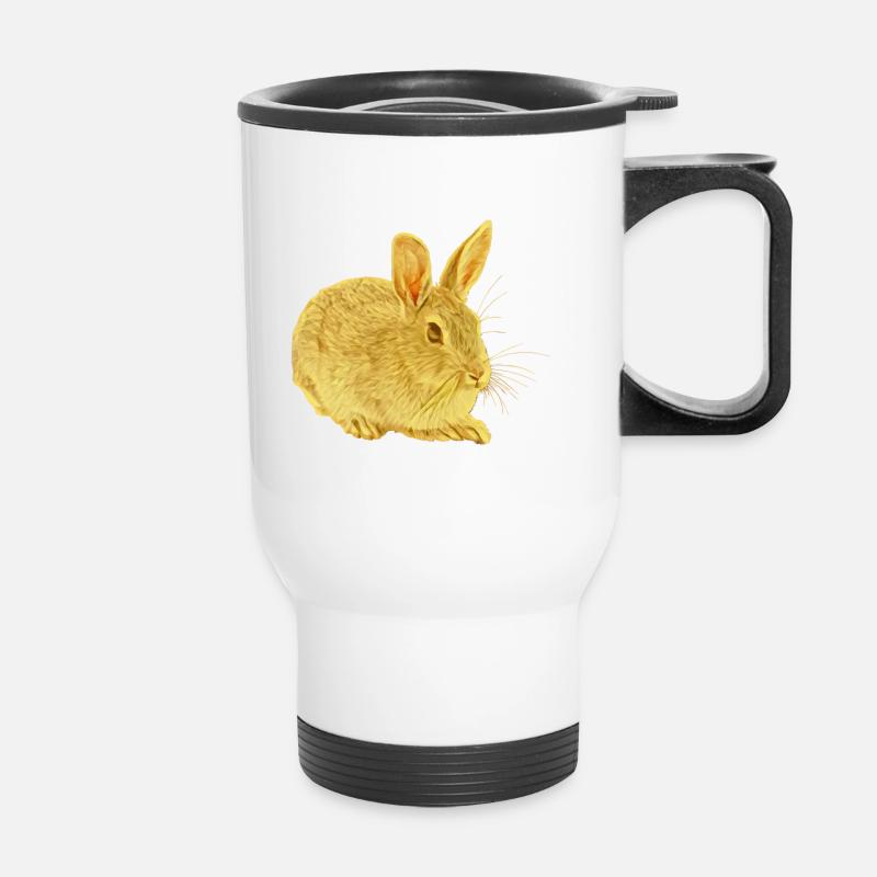 Hase - Thermobecher mit Tragegriff - Weiß