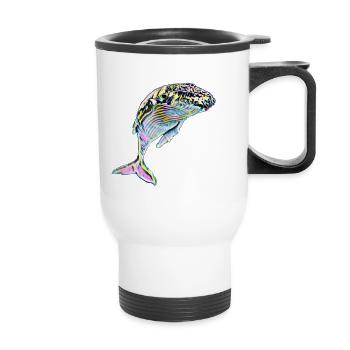 Wal - Thermobecher mit Tragegriff - Weiß - Vorne
