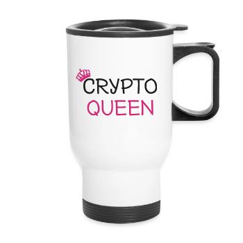 Crypto Queen - Thermal mug with handle - white - Front