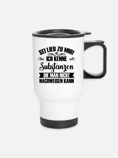 Substanzen Apotheke Geschenk Apotheker - Thermobecher mit Tragegriff - Weiß