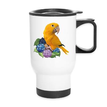 Guaruba Macaw - Thermal mug with handle - white - Front