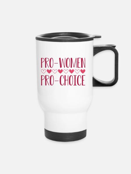 Pro Frauen Pro Choice - Thermobecher mit Tragegriff - Weiß