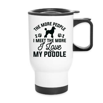 J’aime mon caniche - Tasse isotherme avec poignée - blanc - Devant