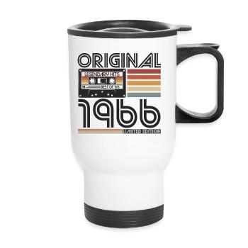 1966 Naissance vintage rétro anniversaire - Tasse isotherme avec poignée - blanc - Devant