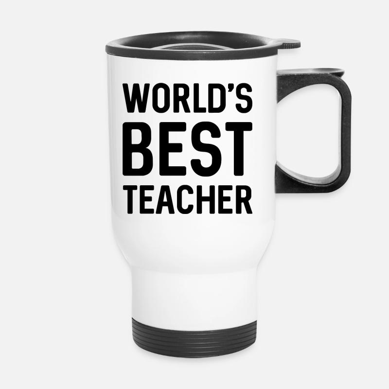 Meilleur professeur du monde - Tasse isotherme avec poignée - blanc