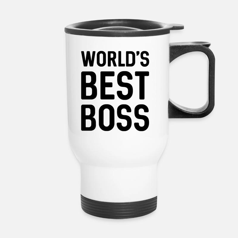 World’s Best Boss - Thermal mug with handle - white