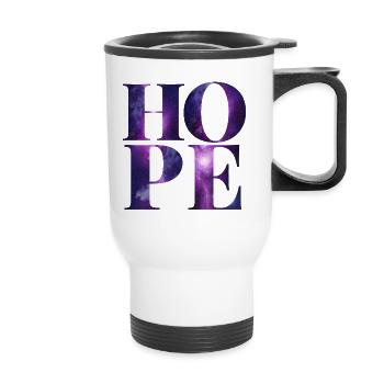 L’ESPOIR dans une galaxie pourpre - Tasse isotherme avec poignée - blanc - Devant