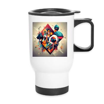 Geometry Type - Thermal mug with handle - white - Front