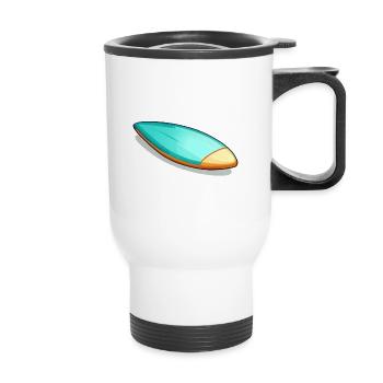 Riding the Waves - Thermal mug with handle - white - Front