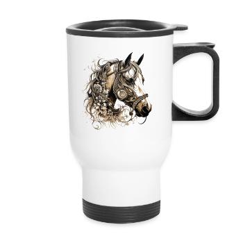 Magic Western Horse - Thermal mug with handle - white - Front