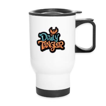 Daily Tangler 2024 - Thermobecher mit Tragegriff - Weiß - Vorne