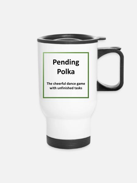 Pending Polka - Thermobecher mit Tragegriff - Weiß