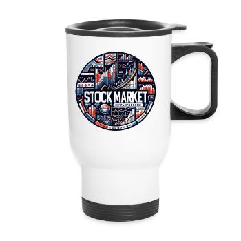Trading boursier Ma passion Cool Trading - Tasse isotherme avec poignée - blanc - Devant