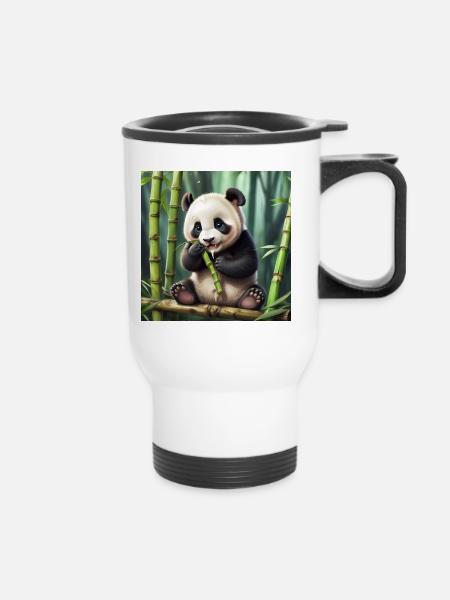Panda - Thermobecher mit Tragegriff - Weiß