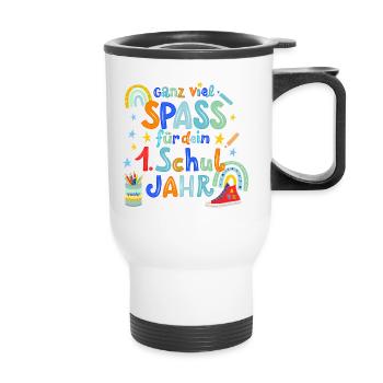 School, First Grade - Thermal mug with handle - white - Front