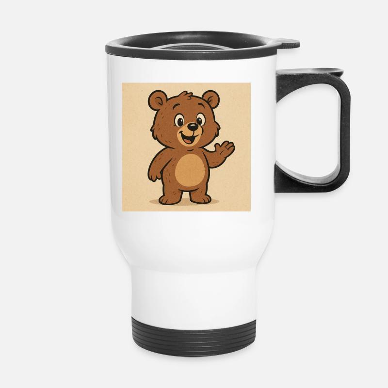 Ours mignon - Tasse isotherme avec poignée - blanc