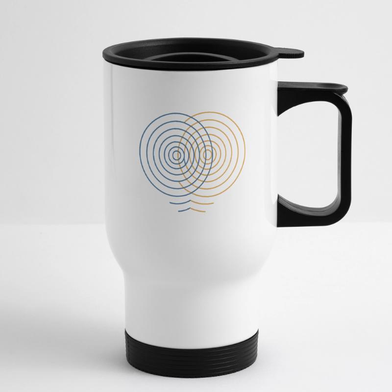 Concentric Interference – Physics Design Thermal mug with handle