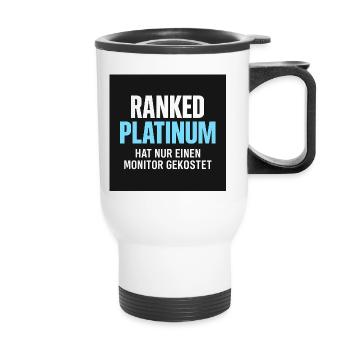 Leaderboard Gaming Saying Design - Thermal mug with handle - white - Front