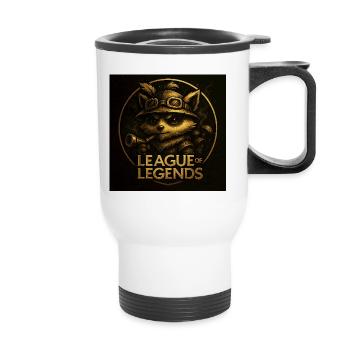 Teemo in Gold - Thermal mug with handle - white - Front