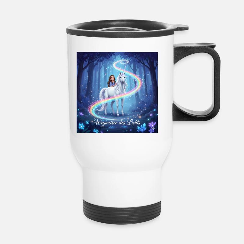 Signpost of Light in the Unicorn Forest - Thermal mug with handle - white