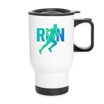 Running dynamique - Tasse isotherme avec poignée - blanc - Devant