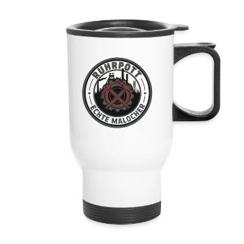 Ruhrpott Real Malocher Patch - Tasse isotherme avec poignée - blanc - Devant