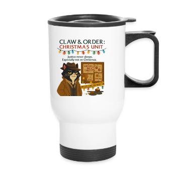 CLAW-ORDER-WEIHNACHTSAUSGABE - Thermobecher mit Tragegriff - Weiß - Vorne