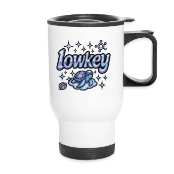 Lowkey turtle on cloud - Thermal mug with handle - white - Front