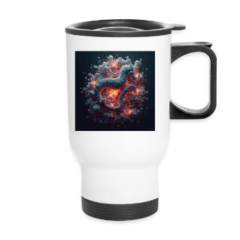 hypocampal - Thermal mug with handle - white - Front