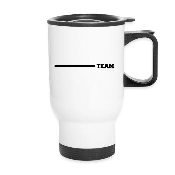 team linie - Thermobecher mit Tragegriff - Weiß - Vorne