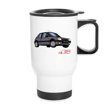 205 1,6 1990 Gris Magnum - Tasse isotherme avec poignée - blanc - Devant