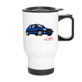 205 1,6 1991 1992 Bleu Miami - Tasse isotherme avec poignée - blanc - Devant