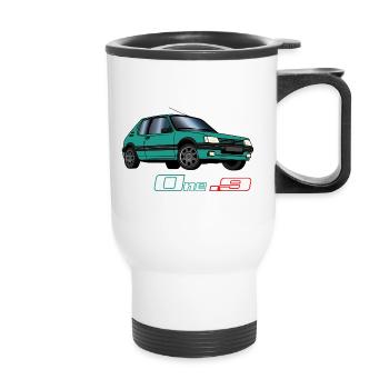 205 1,9 1991 Griffe Vert Fluorite - Tasse isotherme avec poignée - blanc - Devant