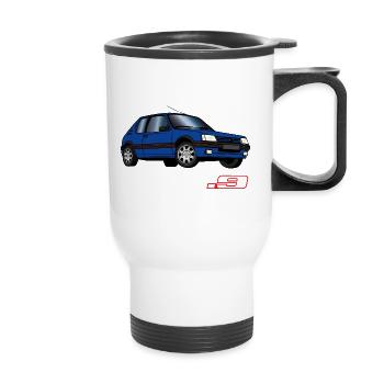 205 1,9 1991 1992 1993 Bleu Miami - Tasse isotherme avec poignée - blanc - Devant