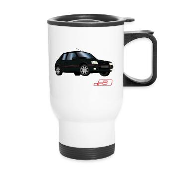 205 1,9 1991 1992 1993 Noir Vernis - Tasse isotherme avec poignée - blanc - Devant