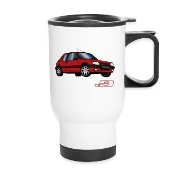 205 1,9 1991 1992 1993 Rouge Vallelunga - Tasse isotherme avec poignée - blanc - Devant