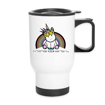 Einhorn Prinzessin - Thermobecher mit Tragegriff - Weiß - Vorne