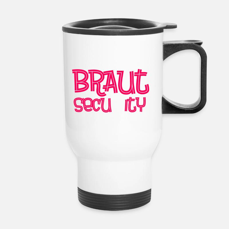 Sécurité de la mariée - Tasse isotherme avec poignée - blanc