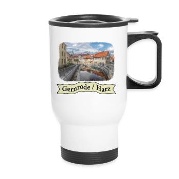 gernrode harz spittelteich 3 - Thermobecher mit Tragegriff - Weiß - Vorne