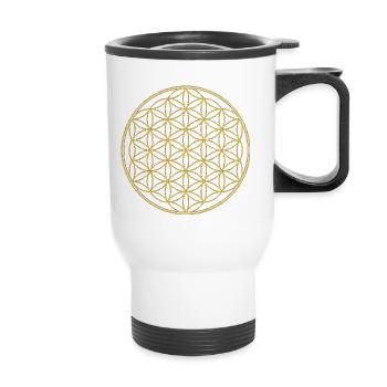 Flower of Life - Solo 3 - Thermal mug with handle - white - Front