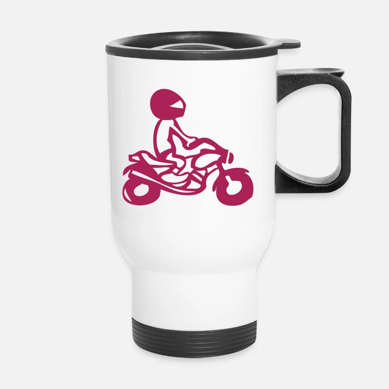 moto - Tasse isotherme avec poignée - blanc