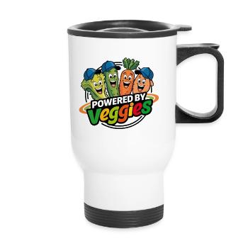 Sain, végétalien, végétarien, bien-être animal - Tasse isotherme avec poignée - blanc - Devant