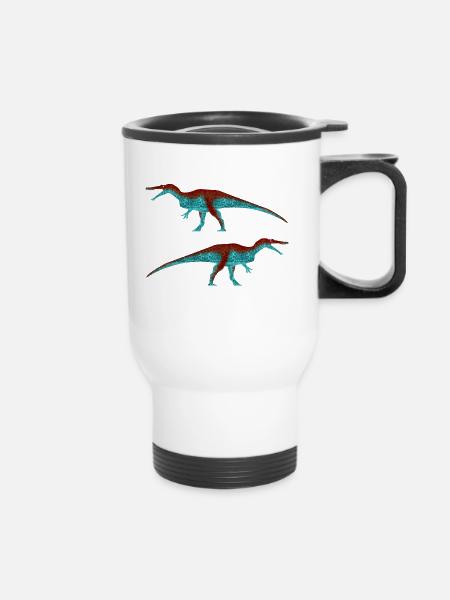 Baryonyx (klassisch) - Thermobecher mit Tragegriff - Weiß